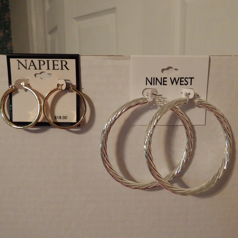2 pair of hoop earrings- Brand New-
